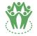 Green abstract figures forming a circle.
